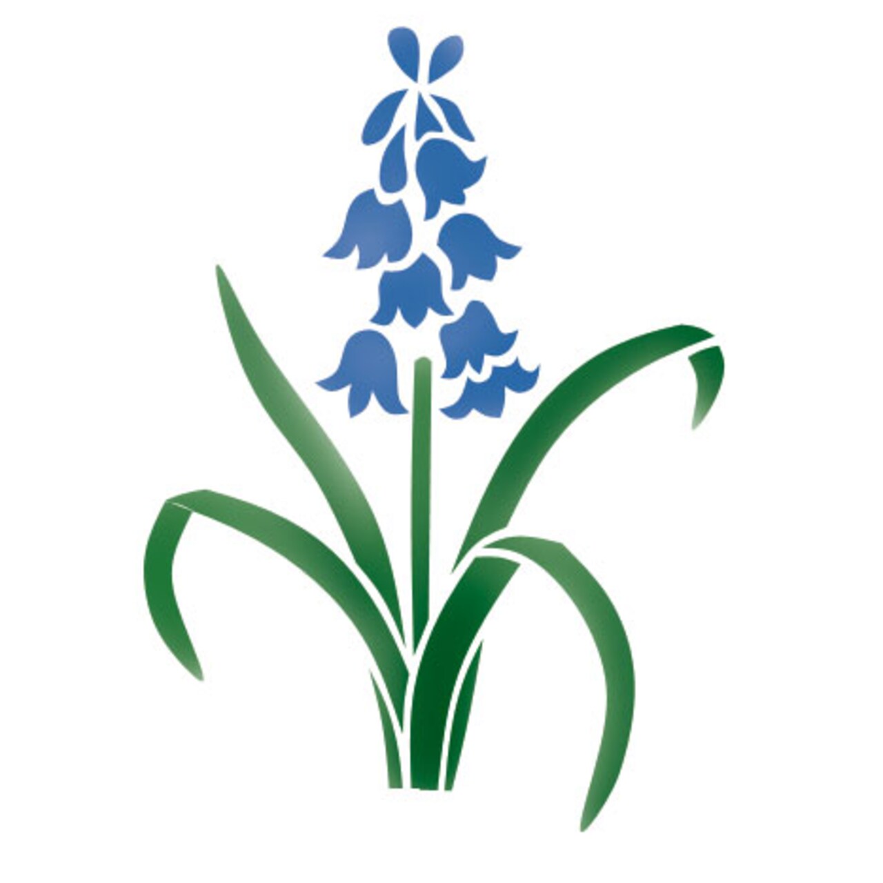 Bluebell Wall Stencil | 1308 by Designer Stencils | Floral Stencils | Reusable Art Craft Stencils for Painting on Walls, Canvas, Wood | Reusable Plastic Paint Stencil for Home Makeover | Easy to Use & Clean Art Stencil